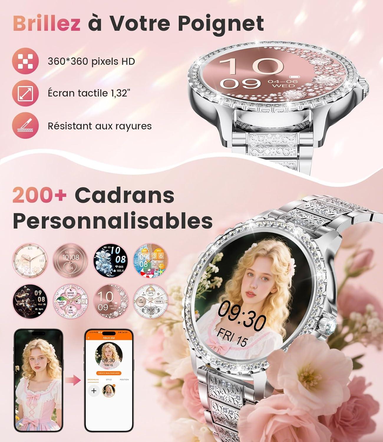 Thumbnail 2 de FITFLEX Montre Connectée Femme 1,32"