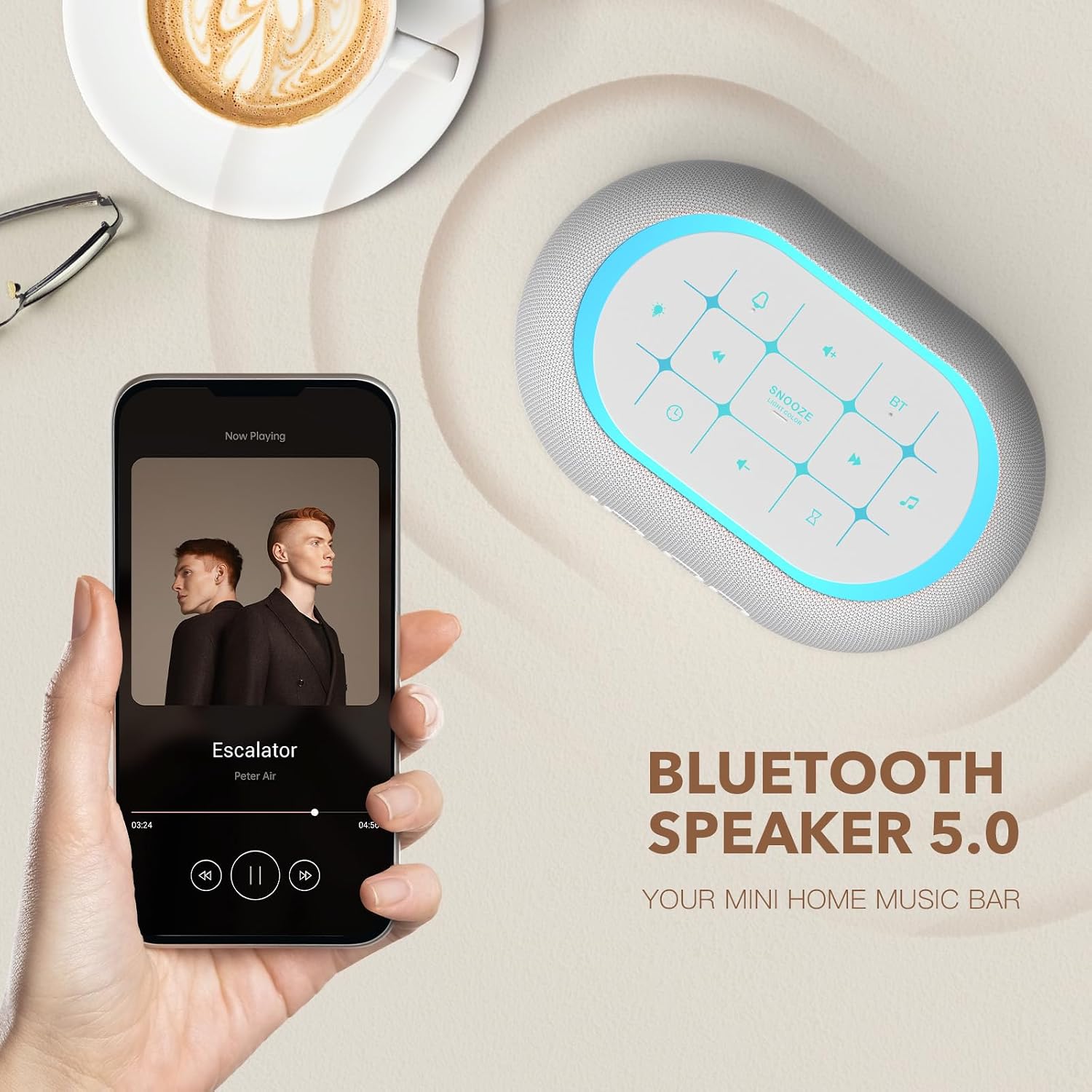 Detalle de ANJANK White Noise Sound Machine Alarm Clock