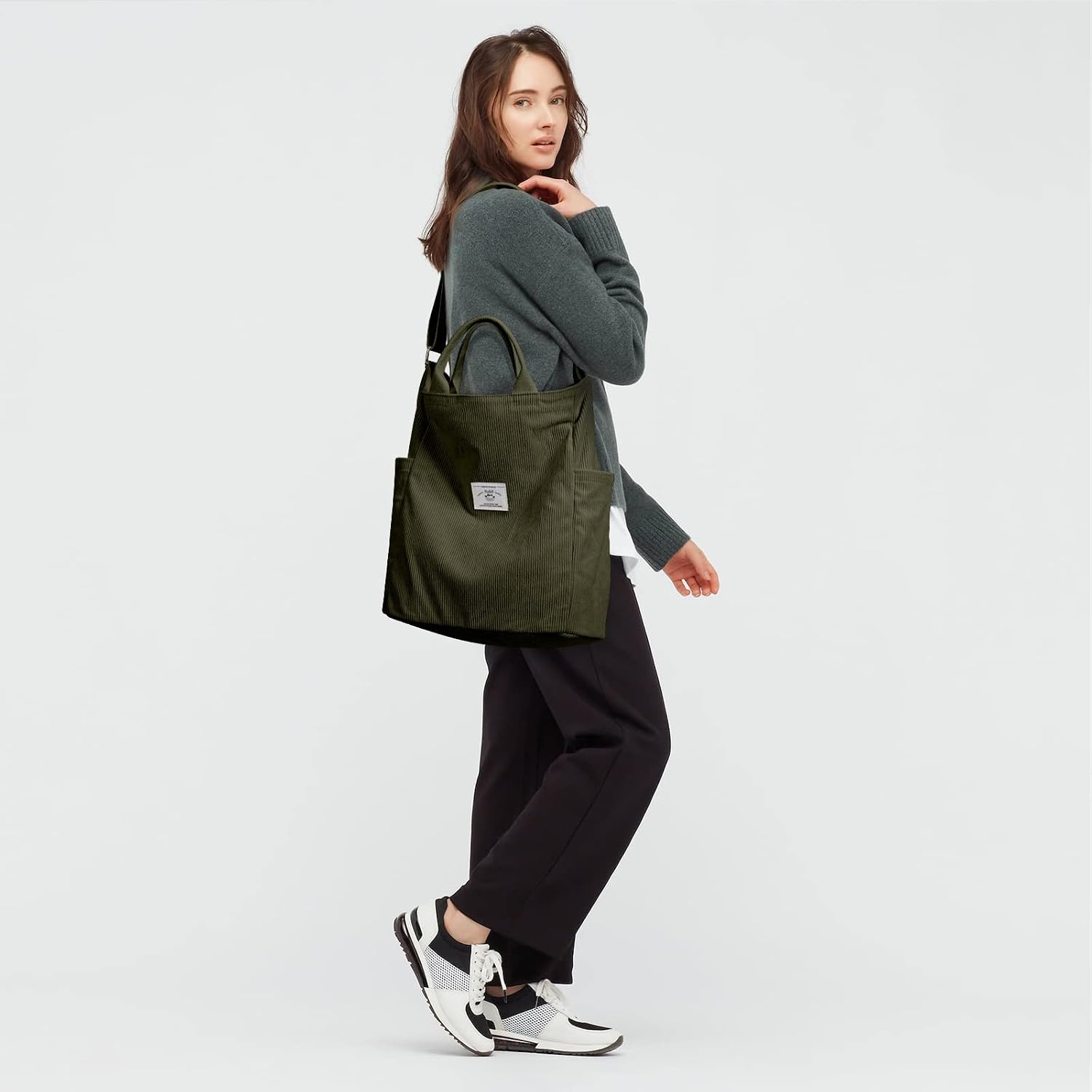 Thumbnail 1 de KALIDI Corduroy Hobo Bag, 38.1 cm large capacity