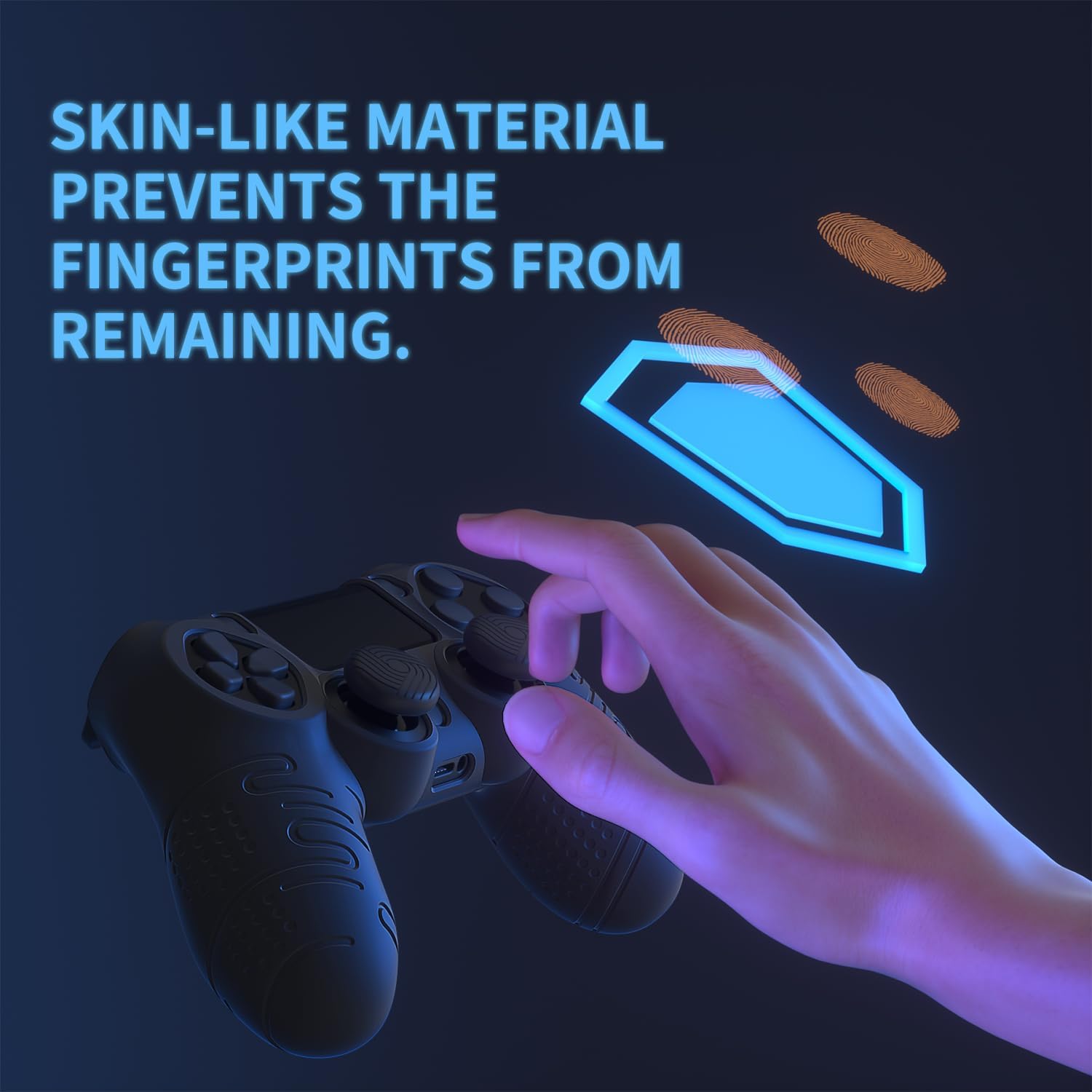Detalle 2 de playvital Silicone Cover Skin for PS4 Controller