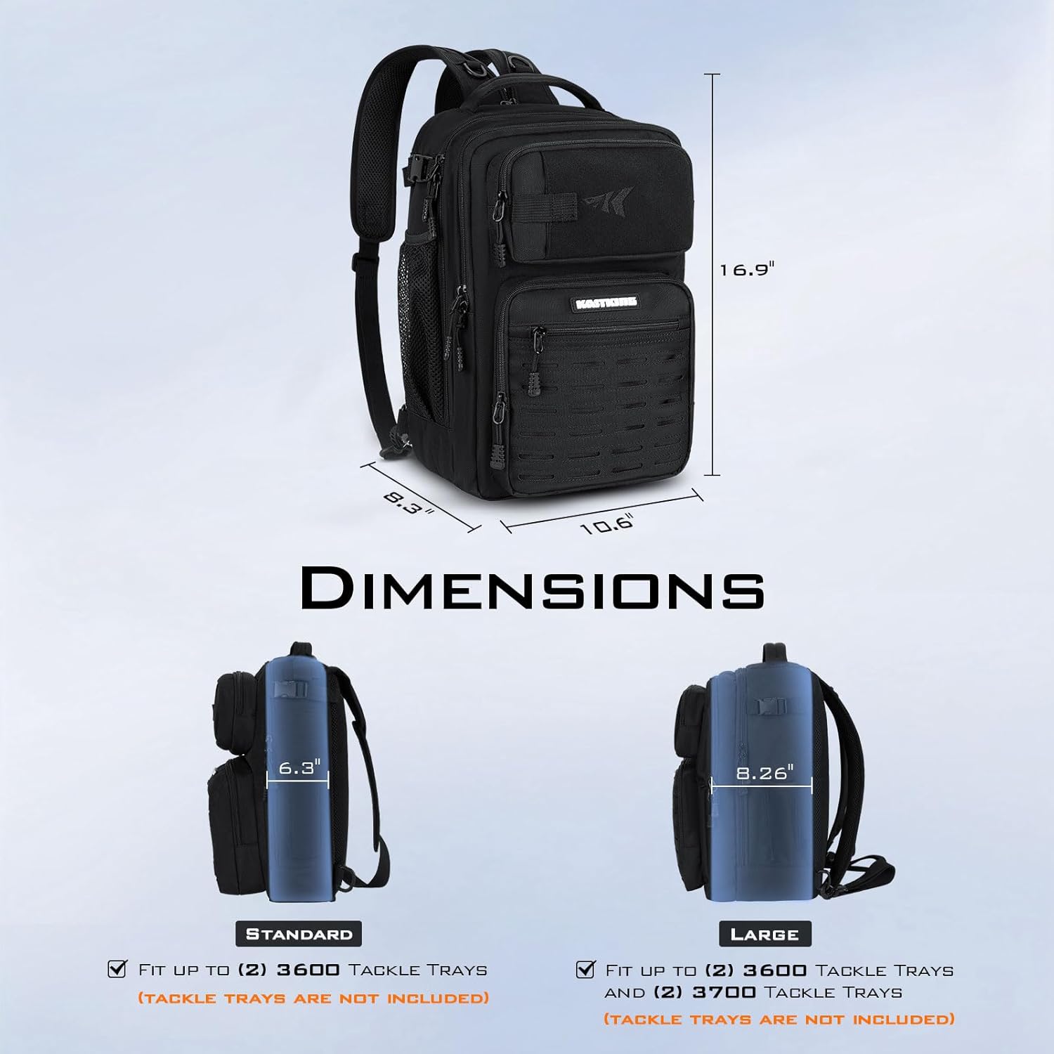 Thumbnail 1 de KastKing BlowBak Tactical Sling Tackle Bag (Lightweight Fishing Backpack Storage) — 16.9 x 10.6 x 8.3 in