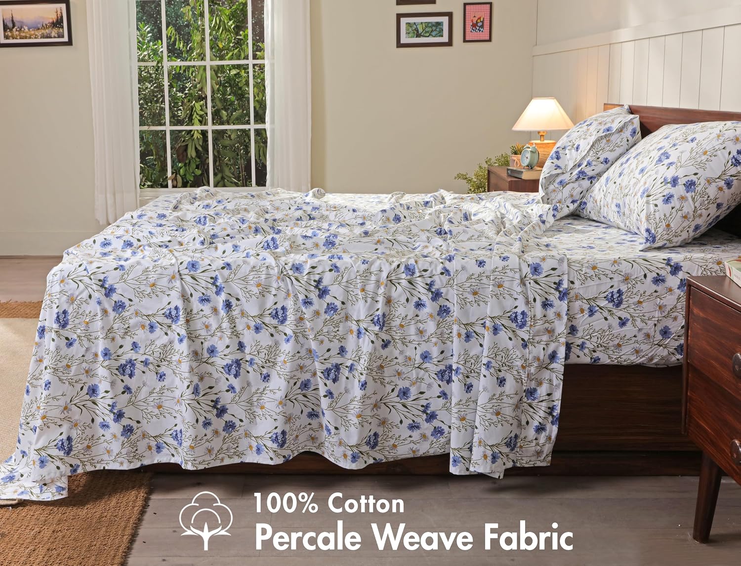 Detalle 2 de RUVANTI 100% Cotton Percale Sheets