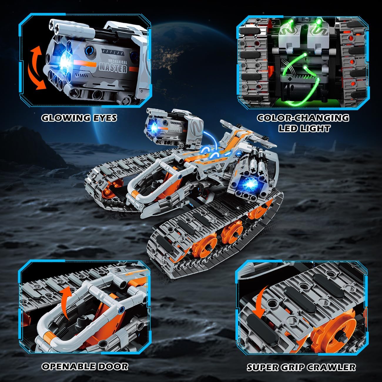 Detalle 1 de Technik Roboter Bausatz 5-in-1 mit 300 mAh