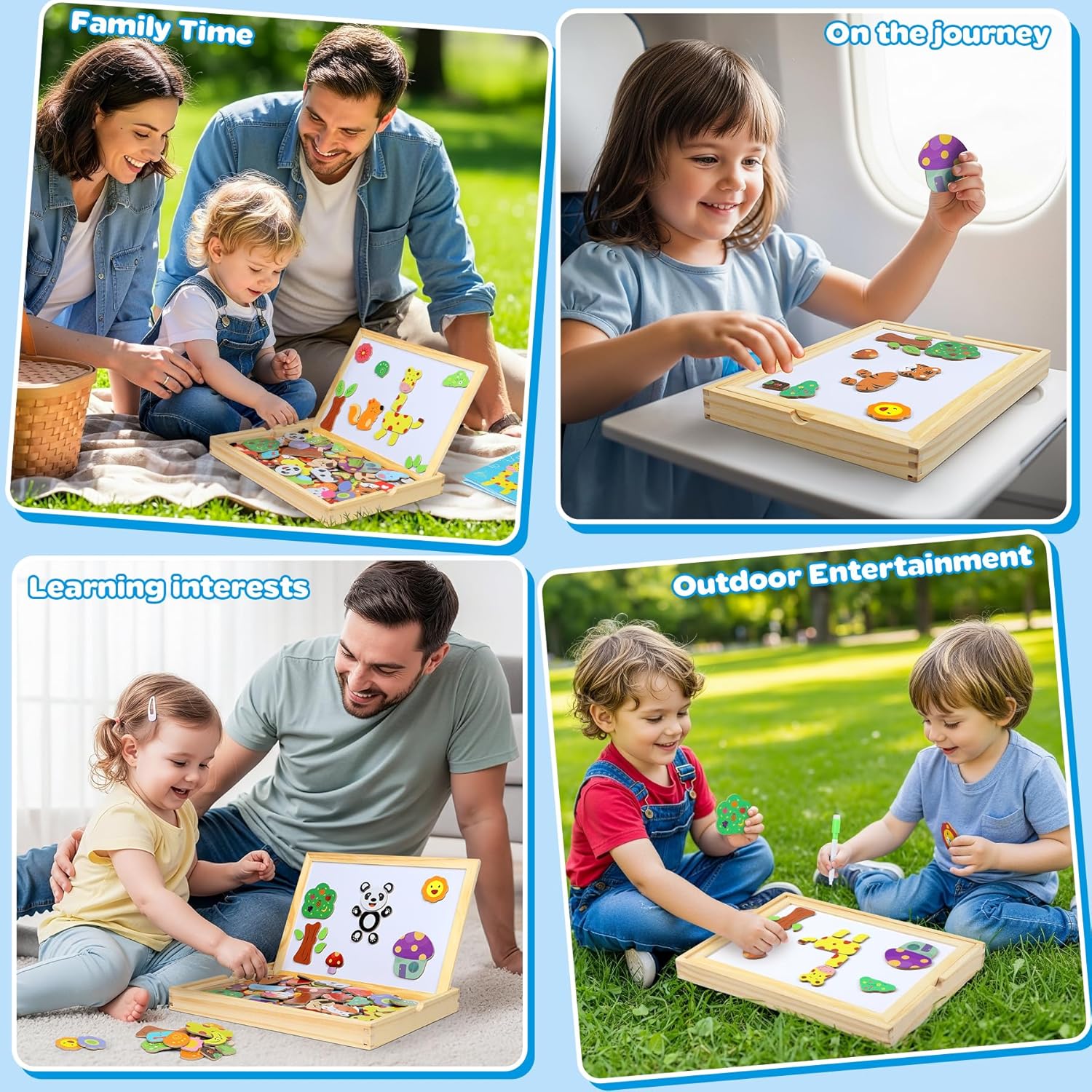 Detalle 2 de Jojoin Magnetisches Holzpuzzle 110 Teile