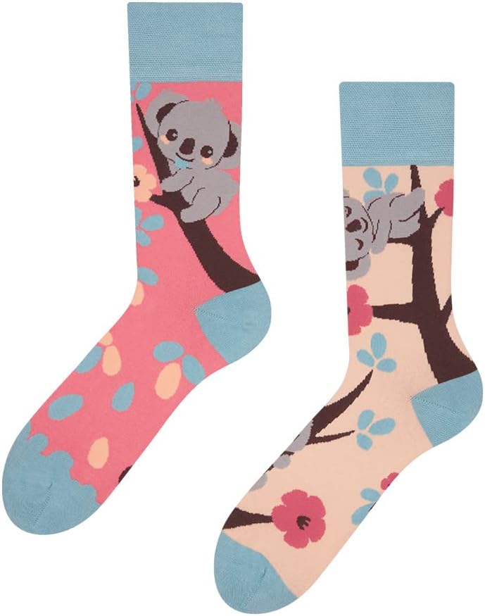 Detalle de Dedoles Socken Unisex – Motivreiche Zweiteilig-Paarung, linke/rechte Socke jeweils mit eigenem Design