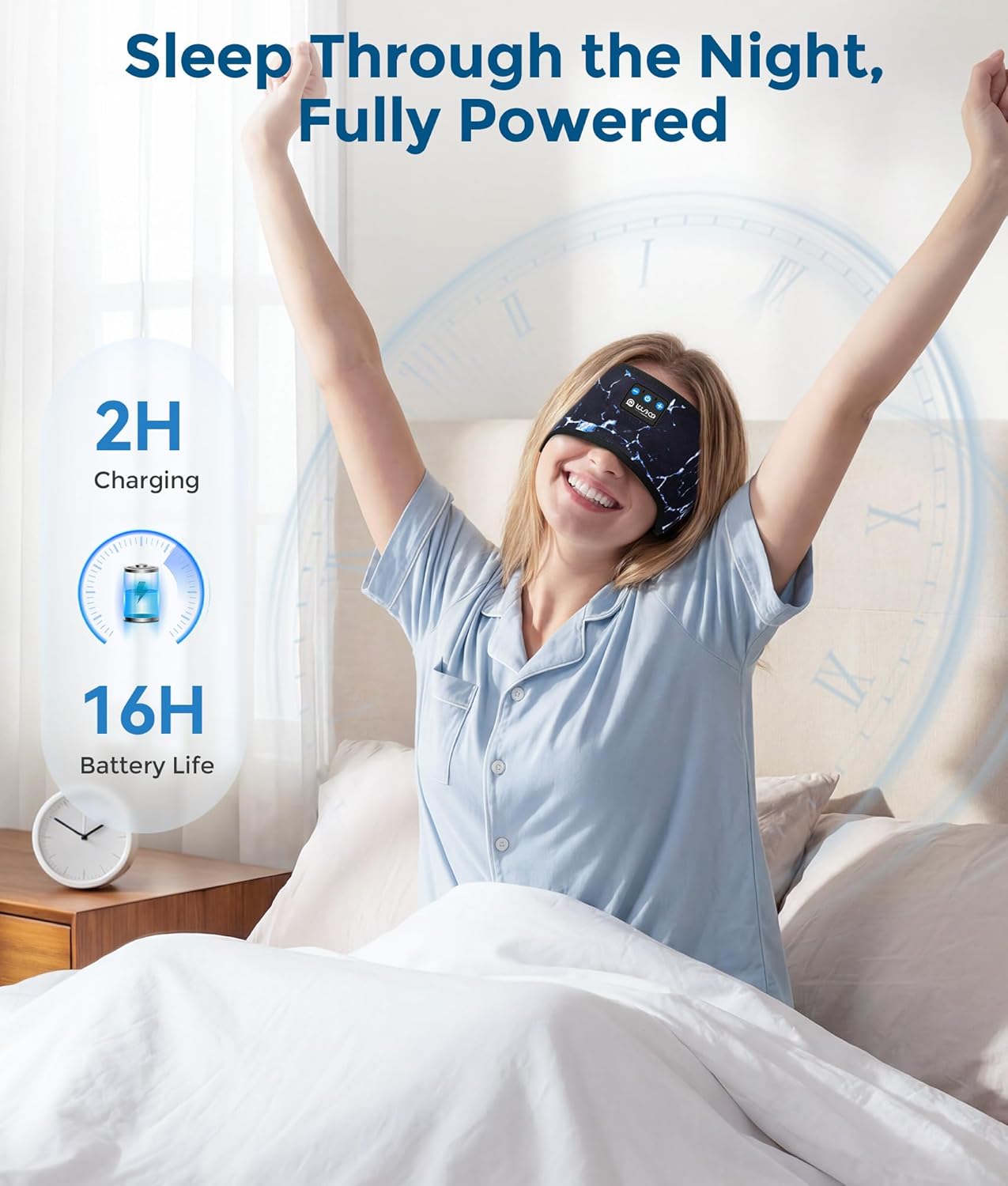Detalle de LOVE EYE Bluetooth 5.4 Sleep Headphones Headband