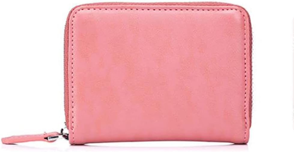 Detalle de AprinCtempsD RFID Blocking Women’s Small Wallet – Pink, Genuine Leather with Coin Pocket