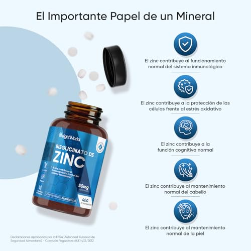 Detalle 1 de Zinco 400 compresse integratore vegano 13 mesi