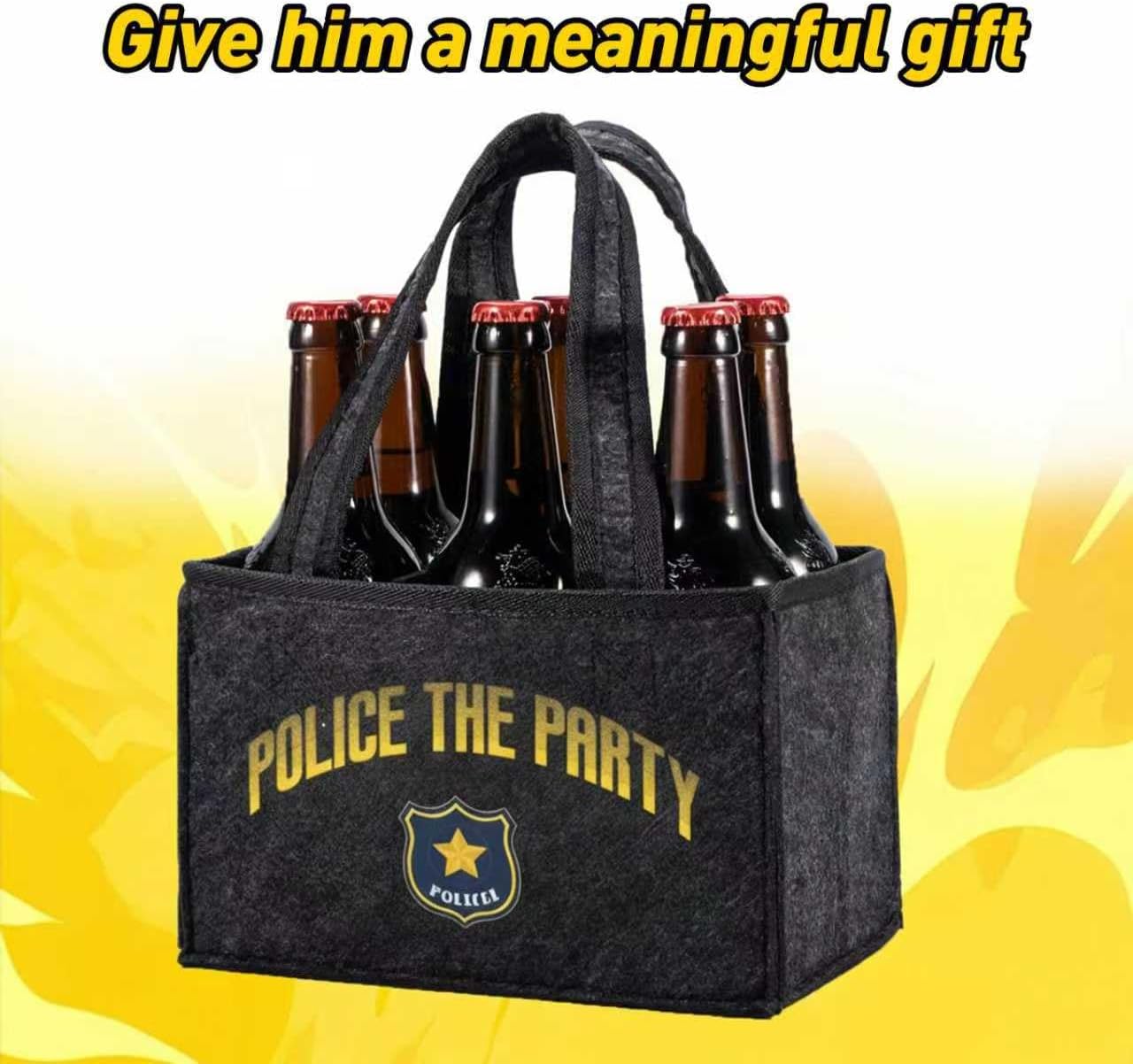 Thumbnail 5 de UV STYLISH Police Party 6 Bottle Wine/Beer Felt Carrier Bag (24 x 15 x 15 cm)