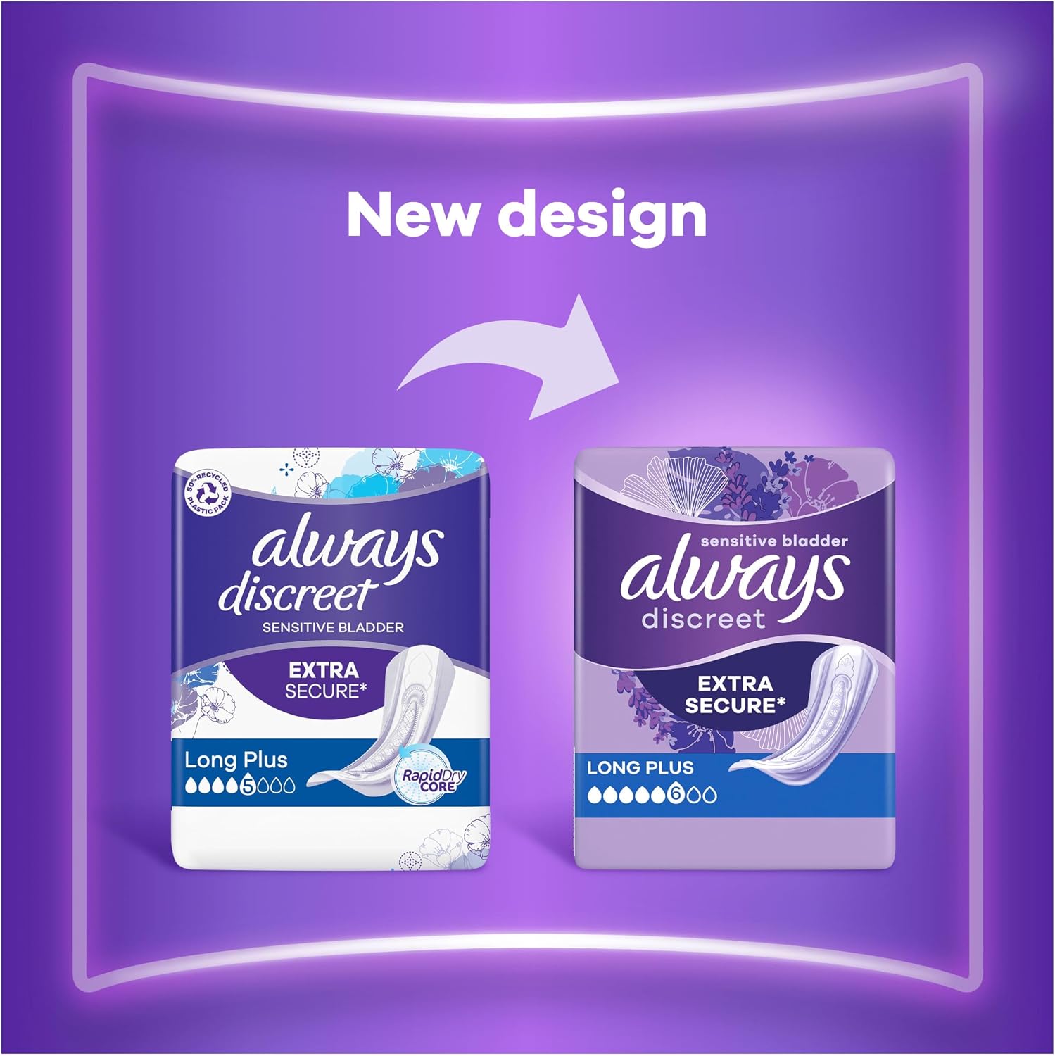 Thumbnail 4 de Always Discreet 64 serviettes incontinence 🚺