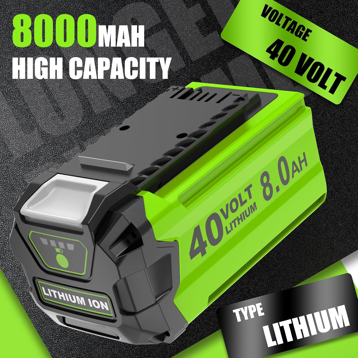Detalle de Greenworks-Compatible Replacement Battery 8.0Ah