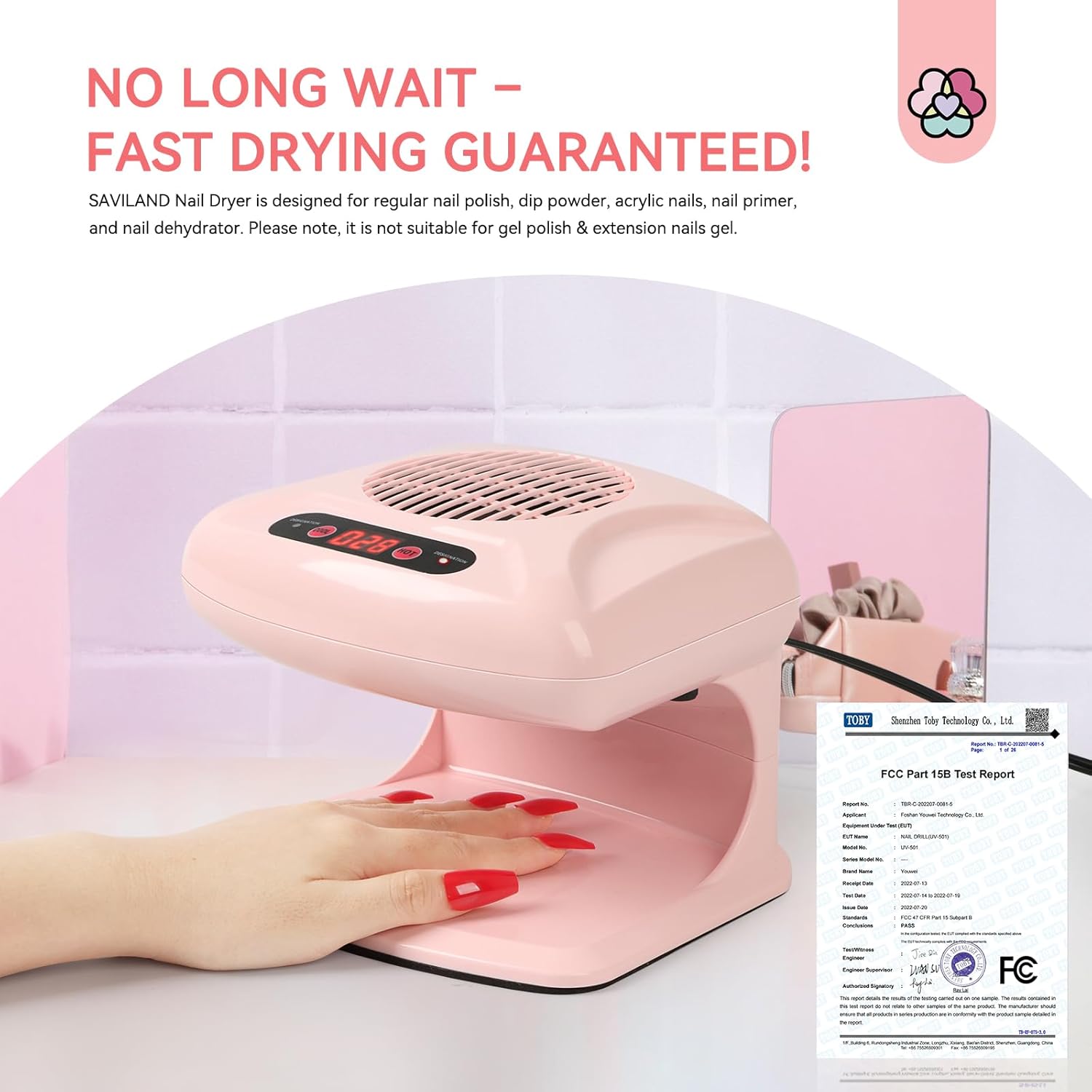 Thumbnail 2 de Saviland 300W Nail Dryer for Quick Drying