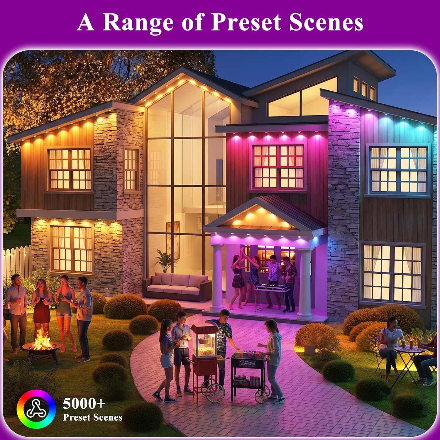 Thumbnail 6 de JNUNUSE 400FT Permanent Outdoor Lights, RGB+IC LED Roofline Lights