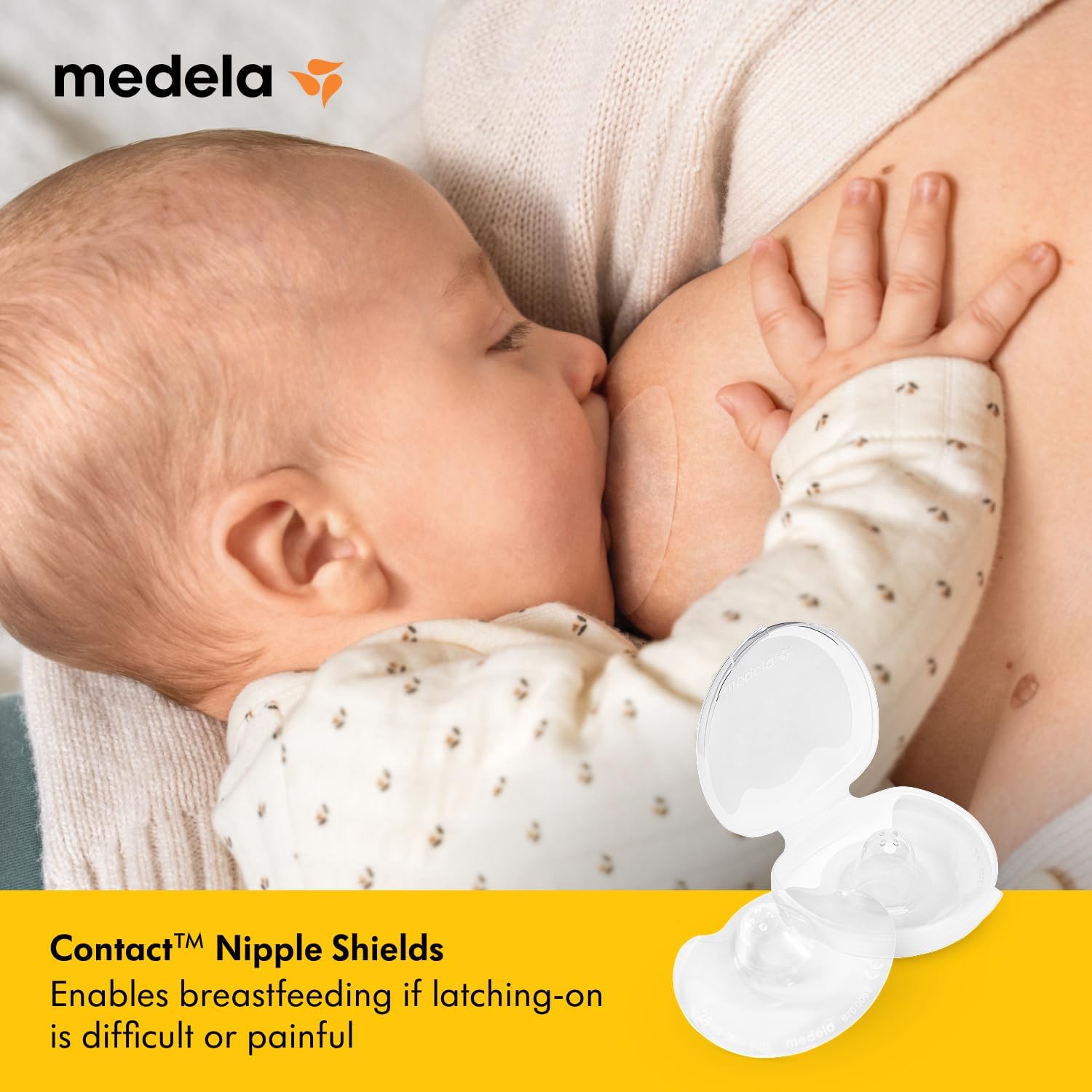 Detalle 2 de Medela Silicone Contact Nipple Shields (20 mm) — Ultra-thin, BPA-free with Case