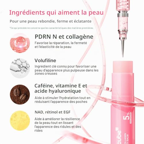 Detalle 2 de medicube Stick Baume Multi Volume PDRN Pink Collagène – Visage et Corps