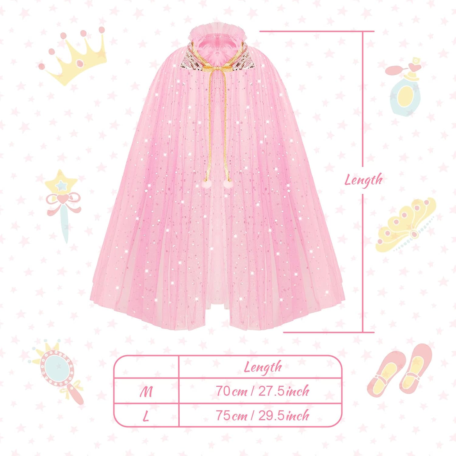 Thumbnail 5 de ACWOO Disfraz de Princesa para Niña con Corona y Tul 👑