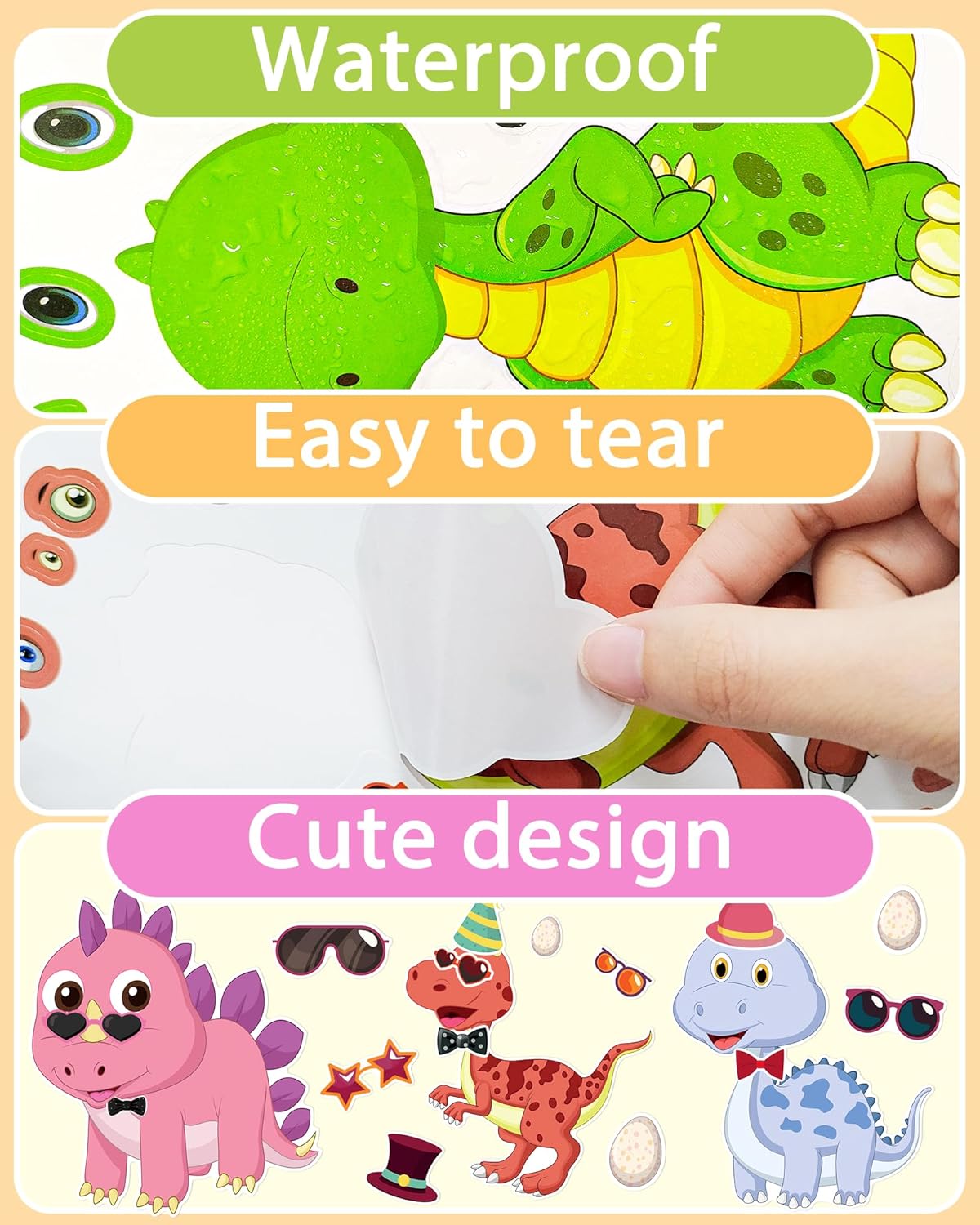 Thumbnail 4 de Make Your Own Dinosaur Sticker Sheets 24-Pack