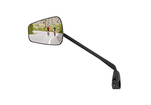 ZEFAL Espion Z56 - Rétroviseur Gauche pour vélo électrique et VTT, miroir incassable et rabattable, Noir