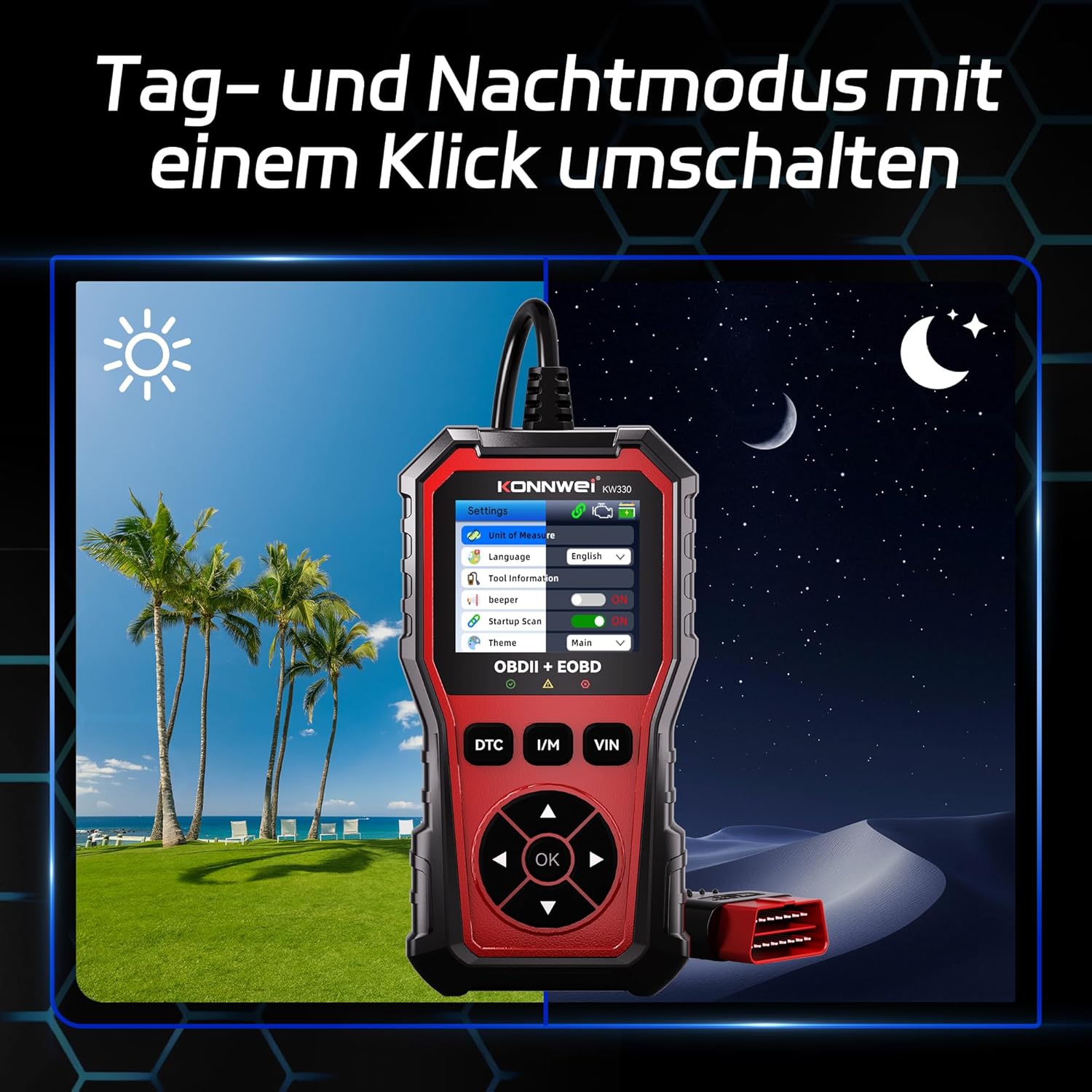 Thumbnail 5 de OBD2 Diagnosegerät Universal Auto Auslesegerät