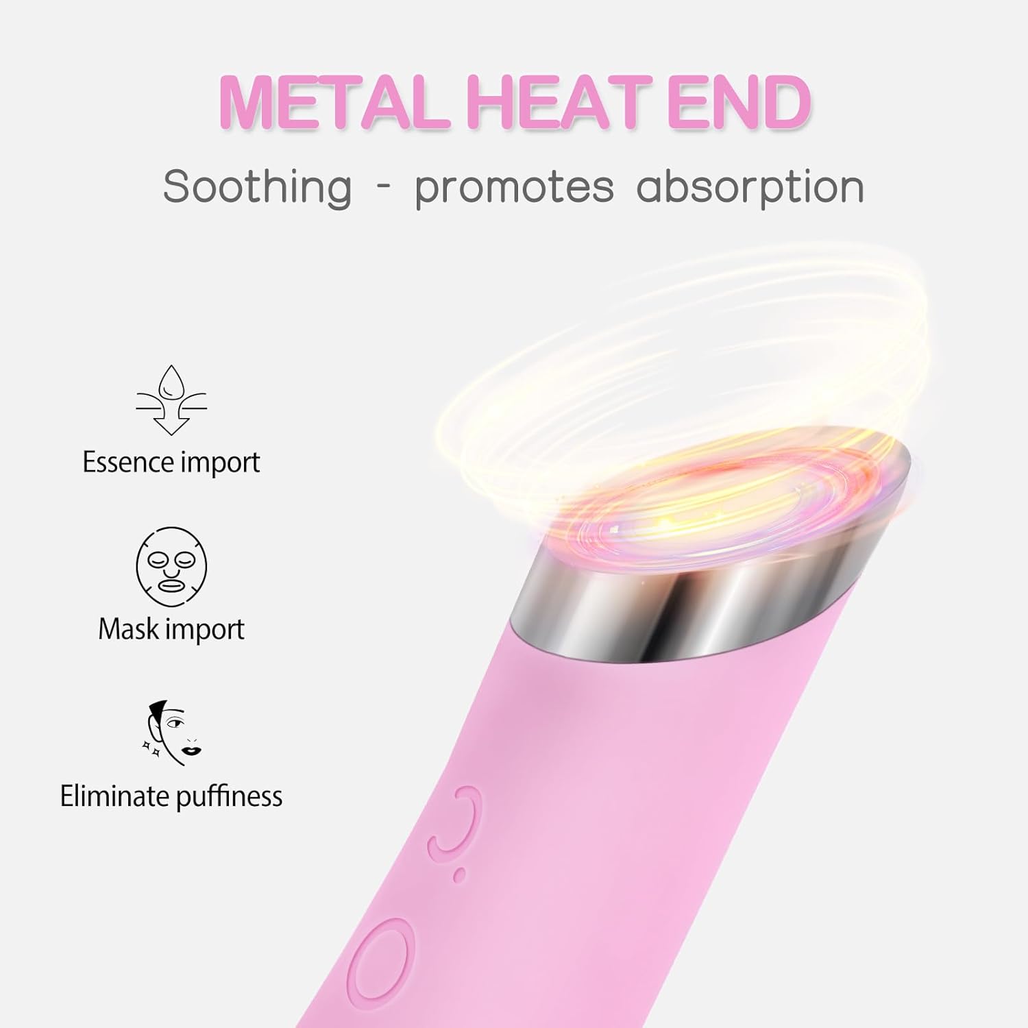 Thumbnail 2 de PRITECH Rechargeable Silicone Facial Cleansing Brush with Heat Massage End (Pink)