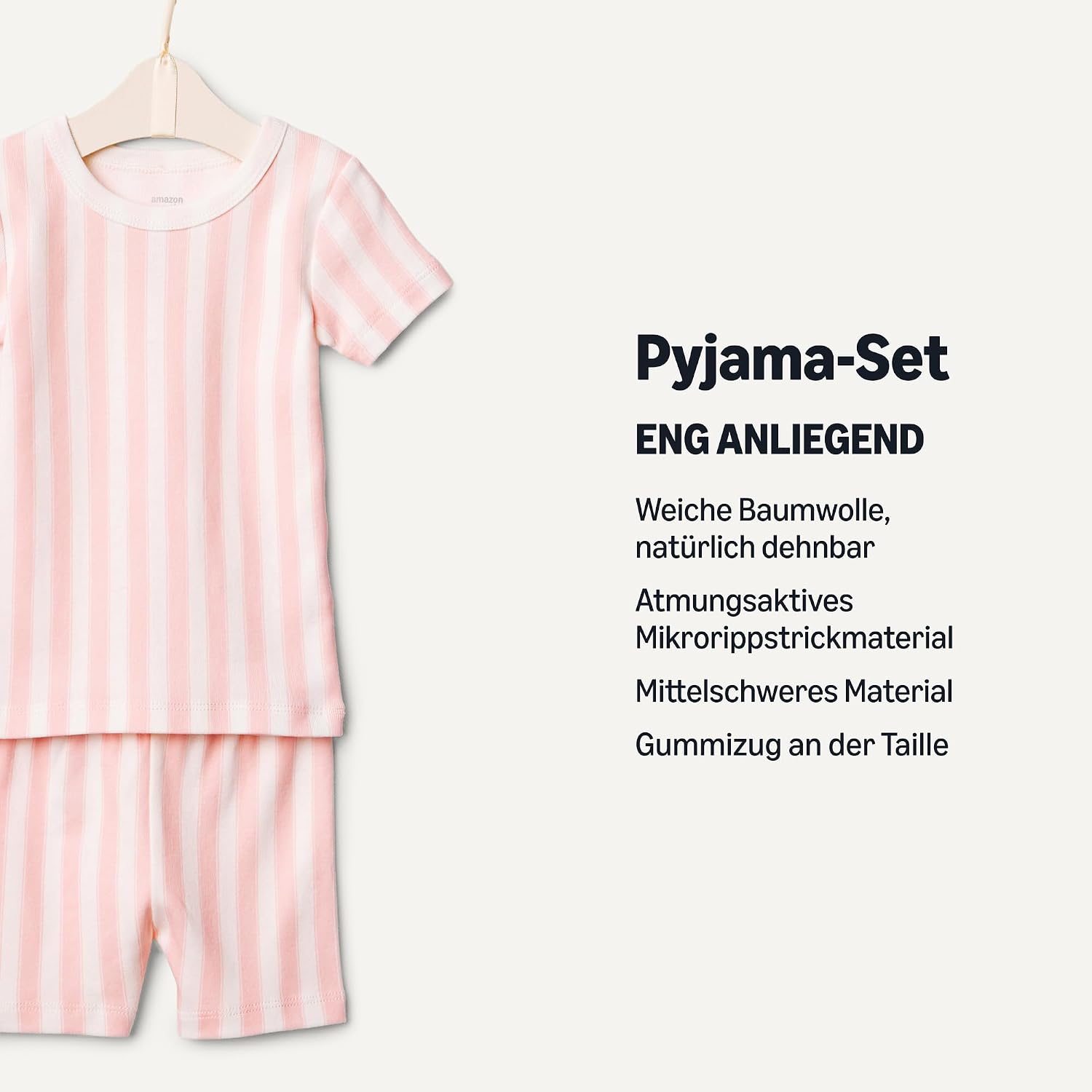 Detalle 2 de Amazon Essentials x Sofia Grainge Pyjama-Set, enganliegend, mit kurzen Ärmeln