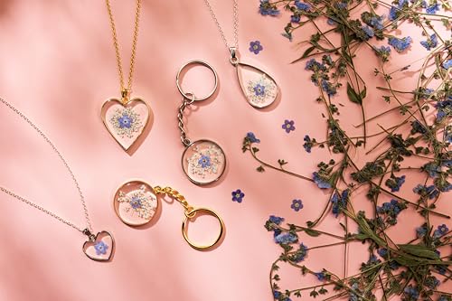Thumbnail 3 de Cotswold Crafts By Emma Forget Me Not Pendant Necklace with Pressed Flowers
