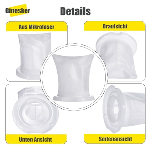Detalle de Ginesker 6 Stück Schmutzfilter Ersatzfilter für Vorwerk Kobold VC100 VC 100