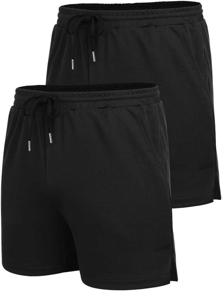 Thumbnail 3 de COOFANDY Men's 2 Pack 5-Inch Quick-Dry Gym Shorts