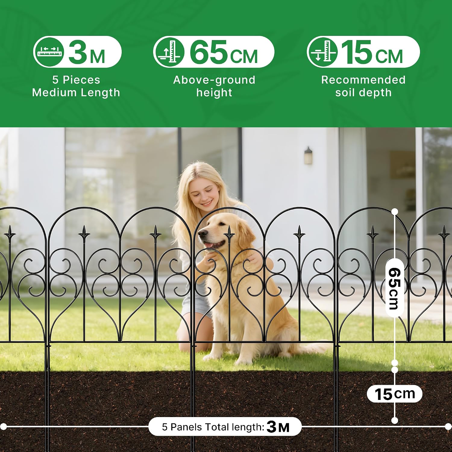 Detalle 2 de Thealyn Decorative Garden Fence 81cm
