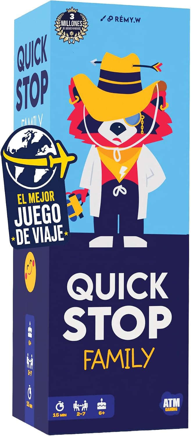 Detalle de ATM Gaming Quickstop Family: juego de mesa rápido para toda la familia (sin pantallas)