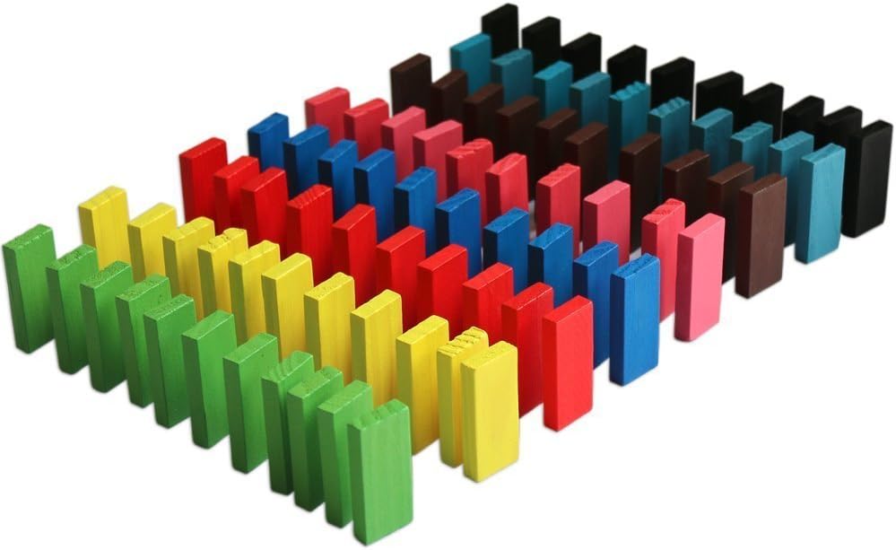 Detalle de Sricam Domino 240-Piece Basswood Set – Educational Wooden Rally Building Kit for Kids