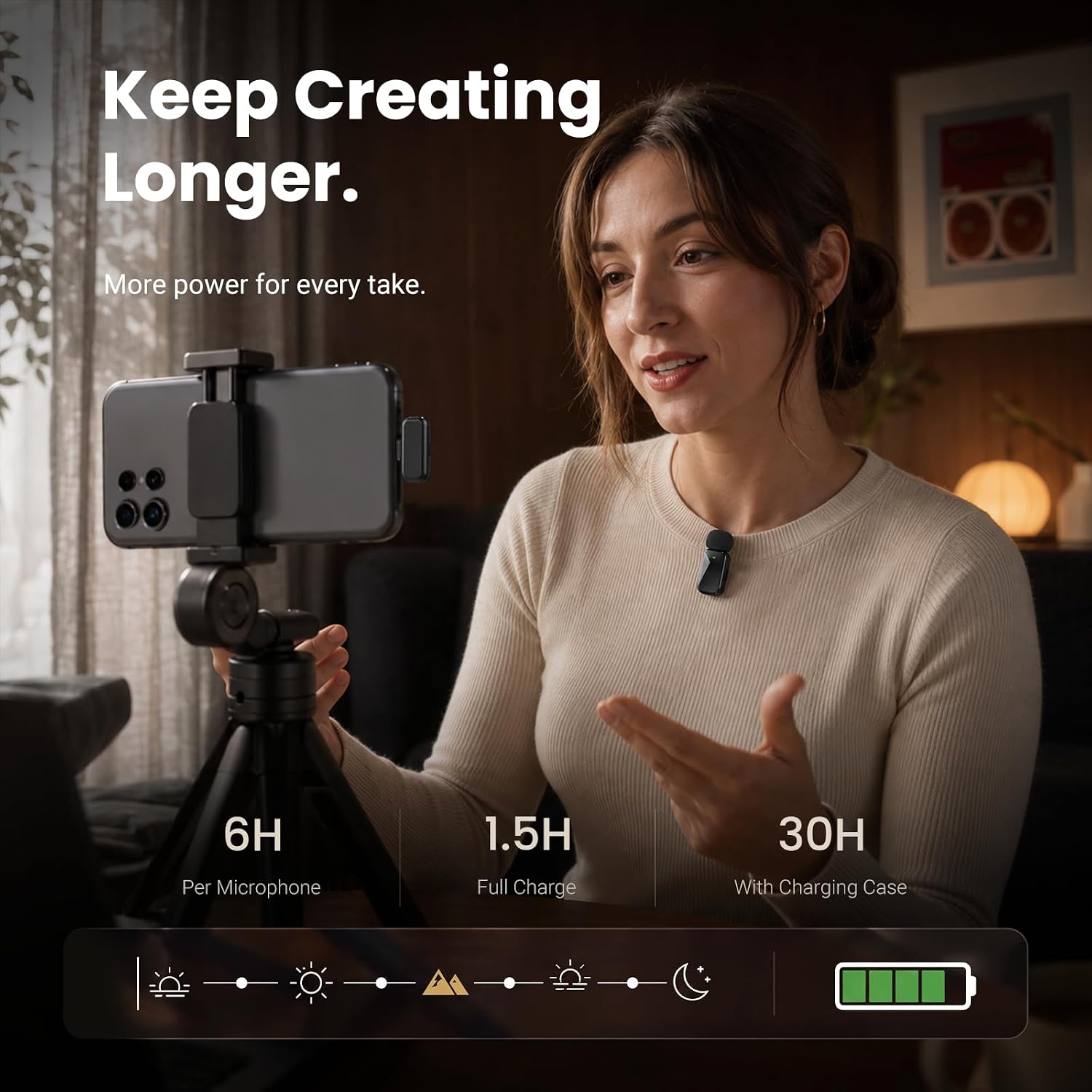 Thumbnail 6 de Blinfada Wireless Lavalier Microphone, Dual Channel
