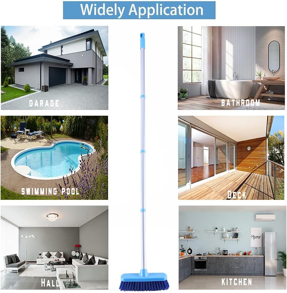 Thumbnail 6 de YONILL Deck Brush with Long Handle – 50" Adjustable Floor Scrub Brush for Shower, Tub, Tile & More