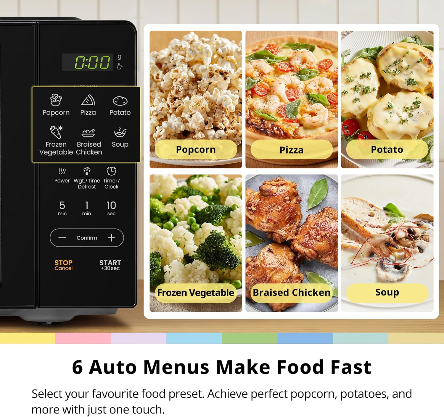 Thumbnail 2 de COMFEE' CMO-EM20L2NFPF(BK) 20L Digital Solo Microwave Oven, 700W