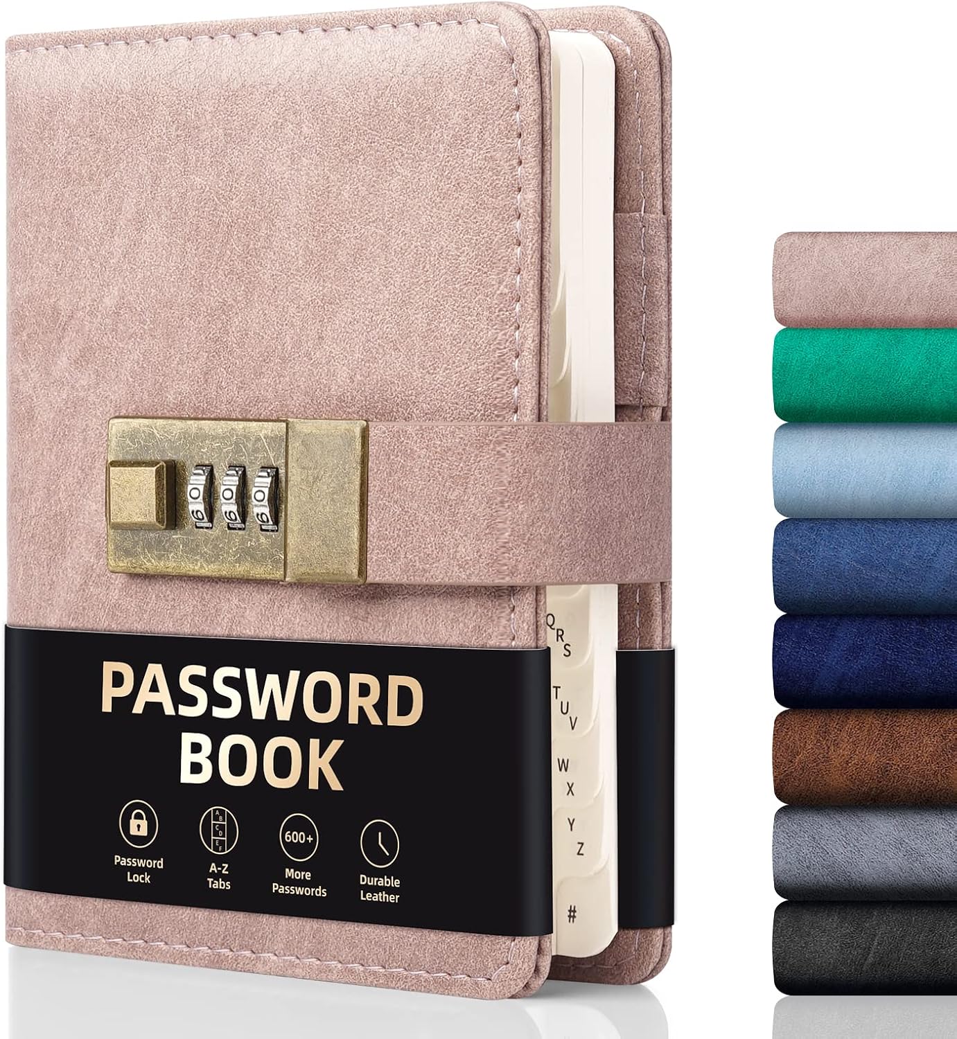WEMATE Passwortbuch mit Schloss 600+ Einträge 📔