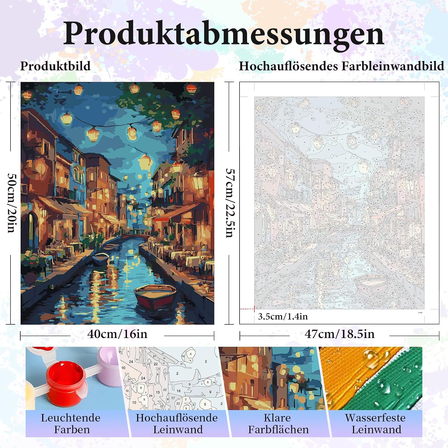 Thumbnail 2 de Camocin Art Malen nach Zahlen 40x50cm Venedig