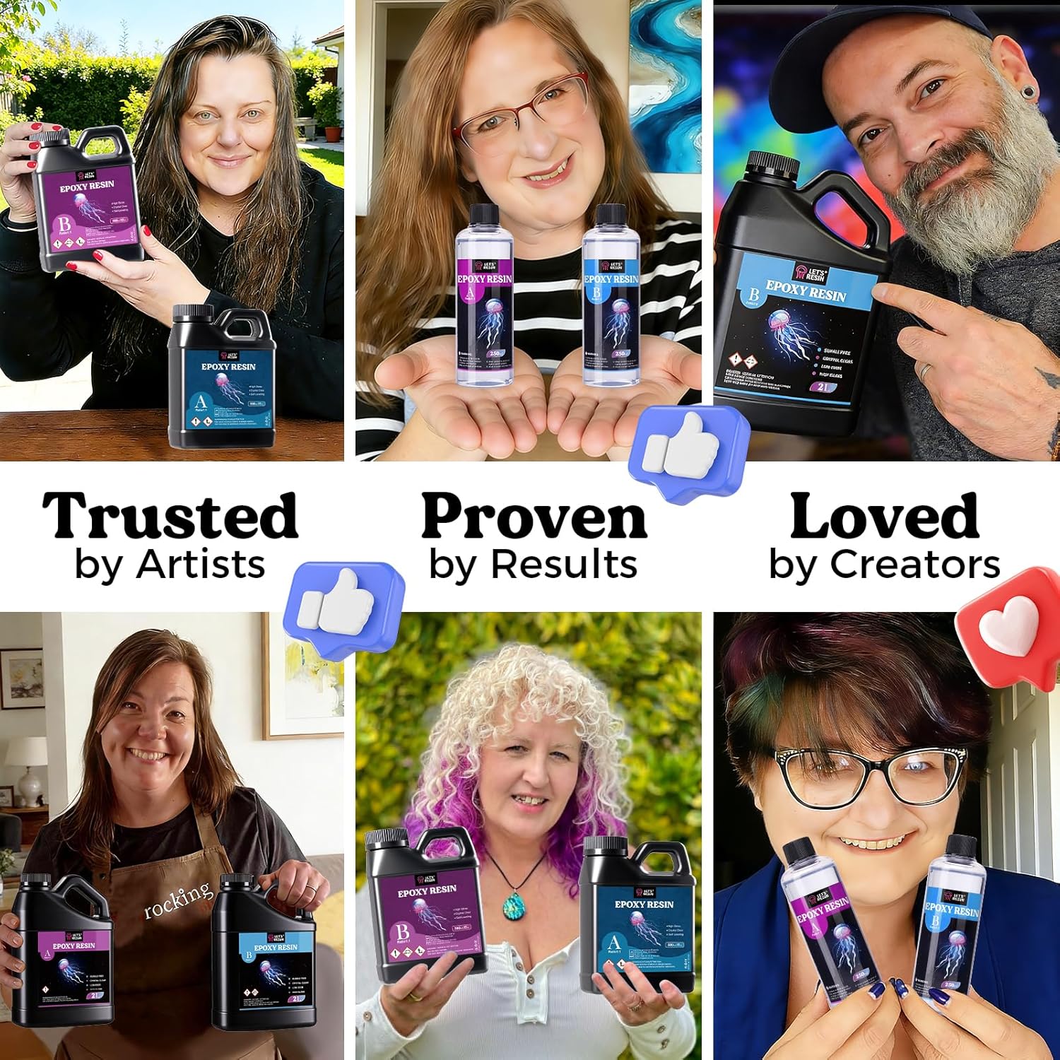 Thumbnail 6 de LET'S RESIN Casting Epoxy Kit 500ml Crystal Clear ⌛? 🎨