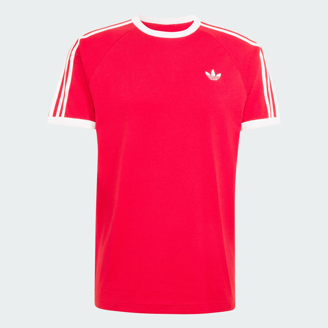 Detalle 2 de Camiseta de 3‑Stripes de Adidas, burgundy: resulta cómoda y atemporal