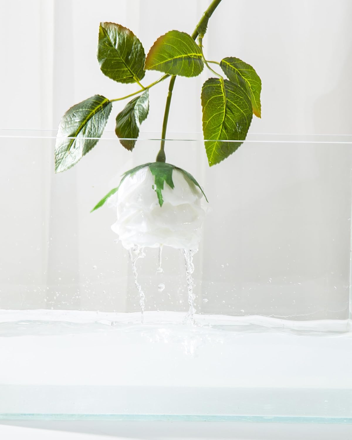 Thumbnail 2 de DuHouse 5 silk roses with real-touch petals (burnt orange) for wedding, home and DIY arrangements