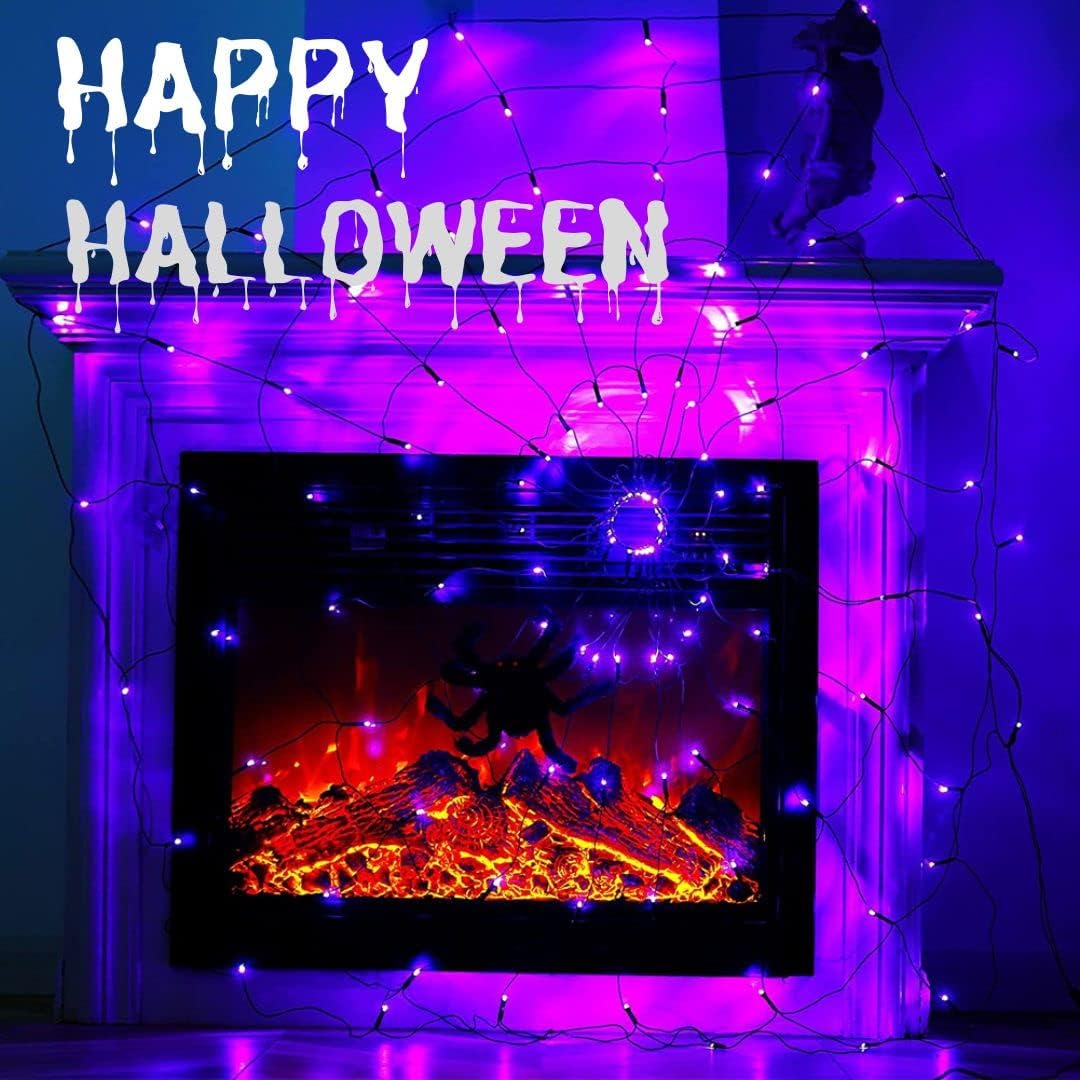 Thumbnail 6 de Spider Web Halloween Lights, 4-Foot Diameter