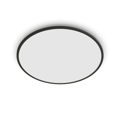 Detalle de Philips SuperSlim: plafón LED exterior 15W, negro, blanco cálido 2700 K