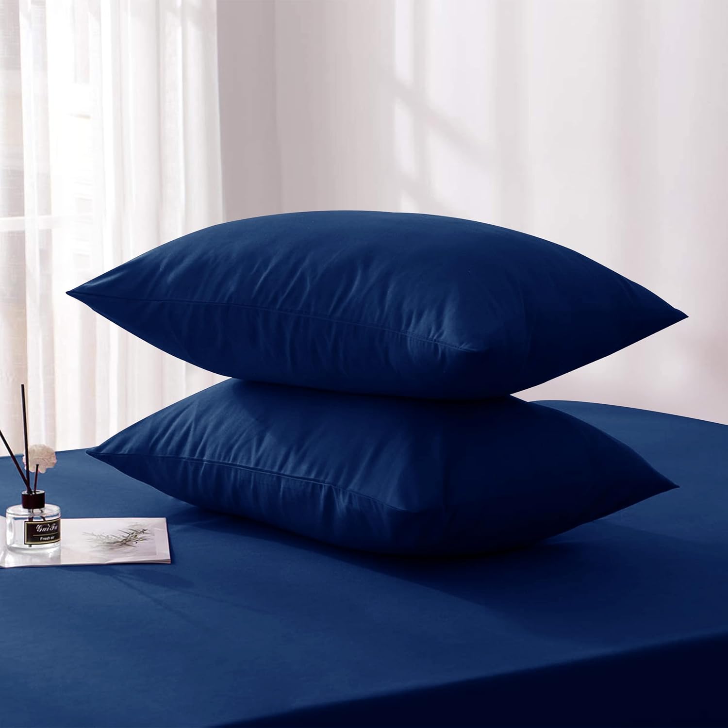 Thumbnail 2 de Moonlight Bedding Pillow Cases 2 Pack – Navy, Envelope Closure, 50 x 75 cm