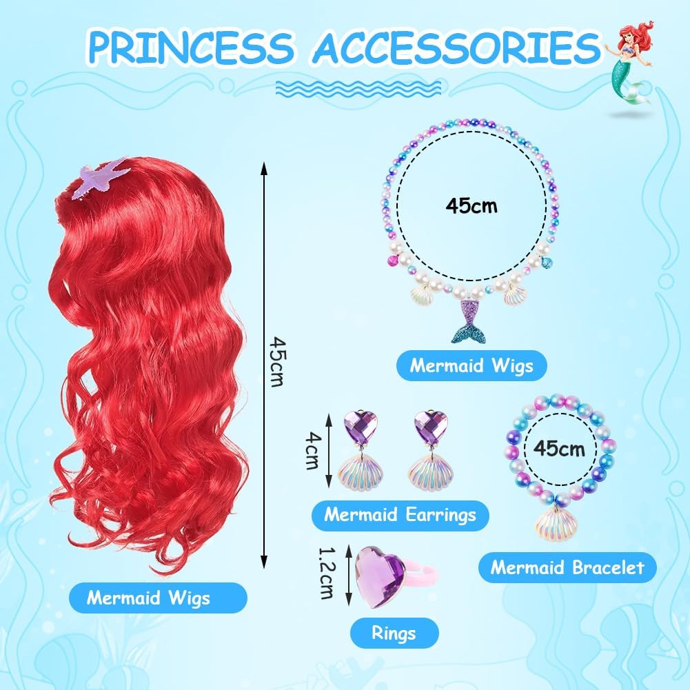 Thumbnail 1 de AOOWU Disfraz Sirena Niña