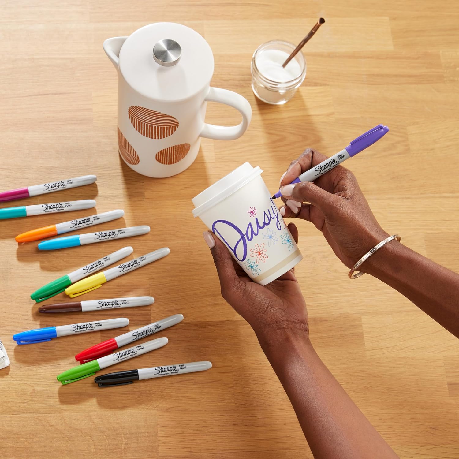 Thumbnail 5 de Sharpie Marqueurs Permanents – Stylos à Pointe Fine, 24 Couleurs Assorties