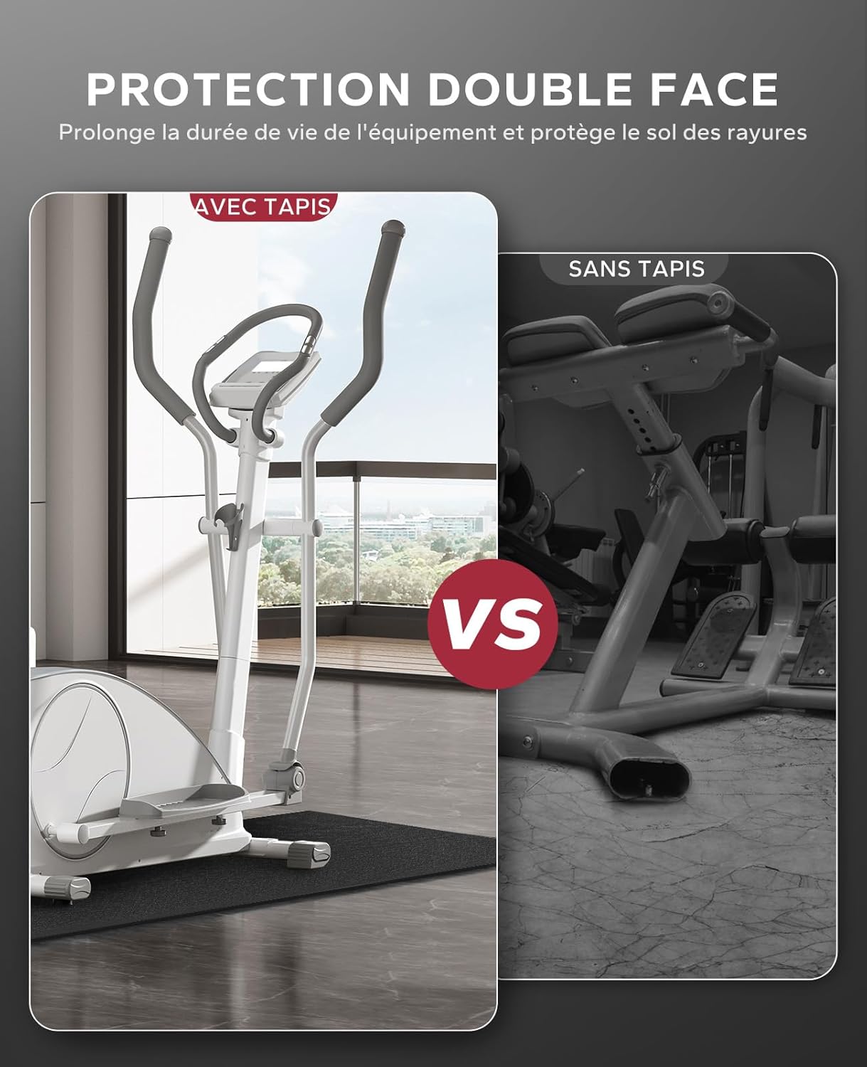 Detalle de HAPBEAR Tapis de Protection 152 x 76 cm 🏋️♀
