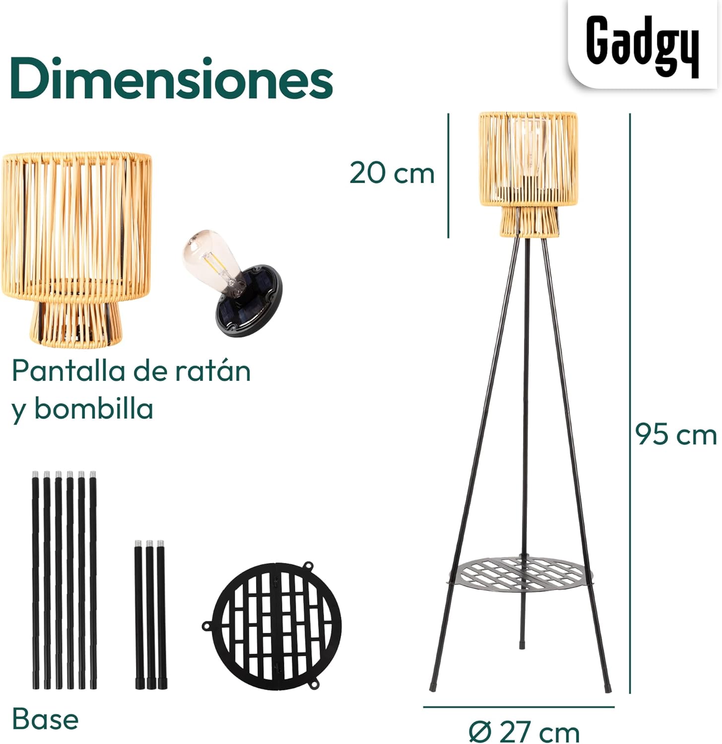 Thumbnail 2 de Gadgy Lámpara Solar con Soporte de Flores