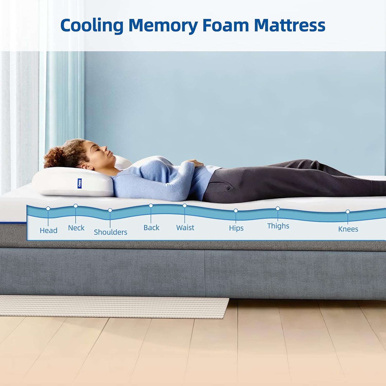 Thumbnail 3 de Wowttrelax Double Memory Foam Mattress 8 Inch