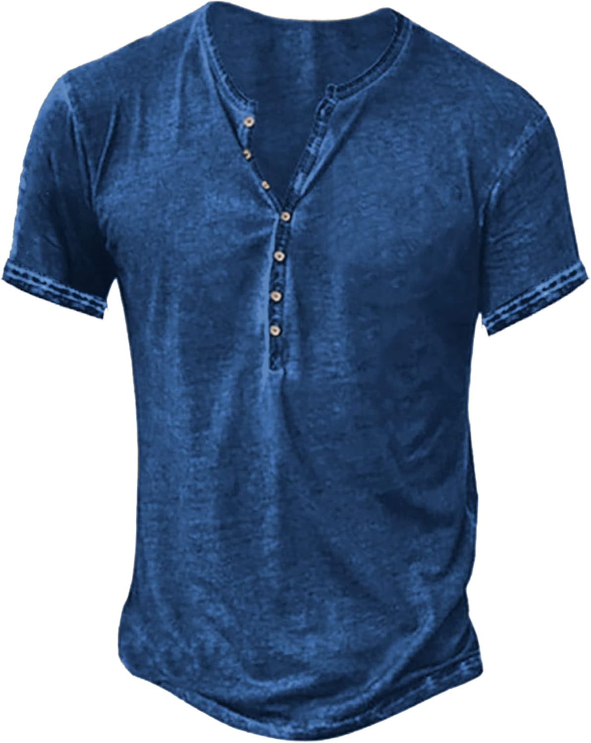 Detalle de Beotyshow Henley Langarm Hemd für Herren – Slim Fit, Baumwolle, vielseitig einsetzbar