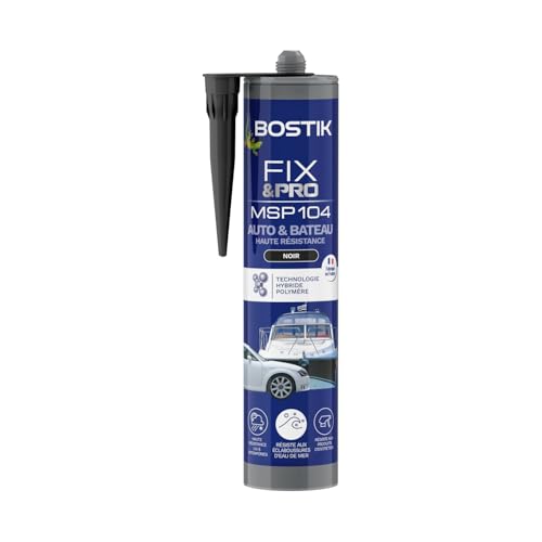Detalle de BOSTIK Mastic Colle et Joint Noir Auto & Bateau MSP 104-290ml – Performance et polyvalence pour l’automobile et le bateau
