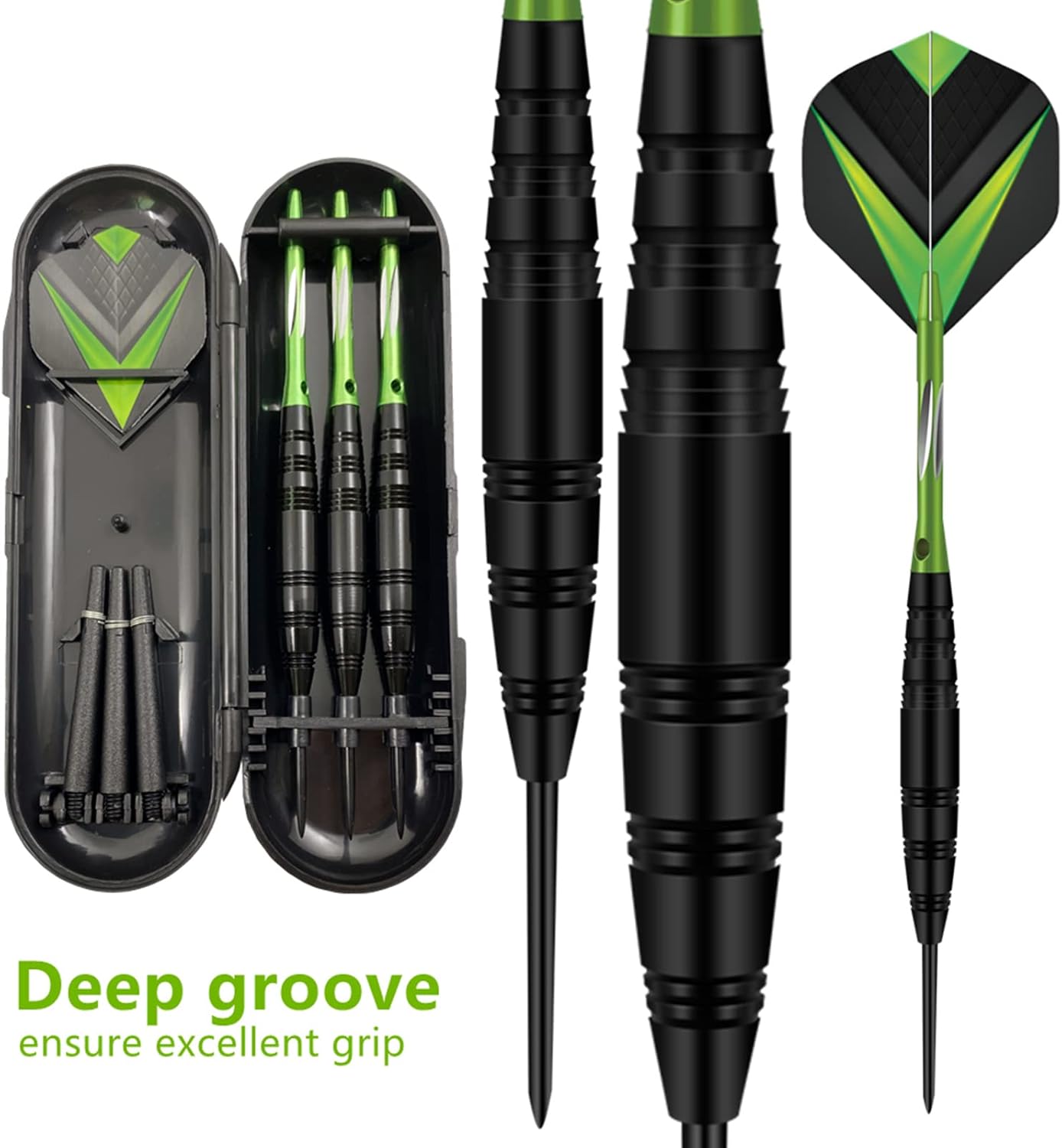 Thumbnail 5 de Aiqilai Steel Tip Darts Set (3 Pack) with Aluminium Shafts and Darts Case